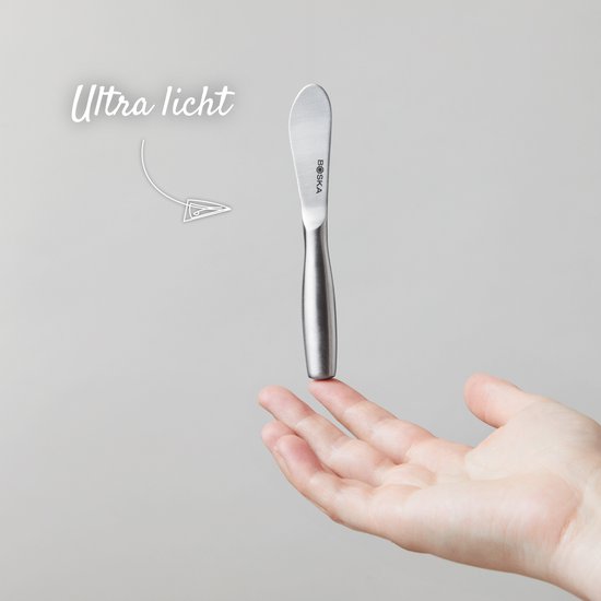 Boska Set de couteaux à tartiner Mini Copenhagen - Couteaux à fromage - 3 pièces - Acier inoxydable - Set de couteaux à fromage pour fromage frais