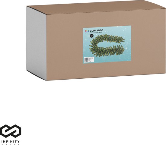 Infinity Goods Guirlande avec lumières - minuterie - décoration de Noël - 270CM - guirlande de Noël - décoration de Noël - 35 LED - vertes