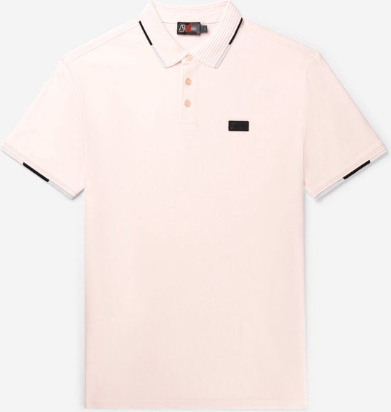 AB Lifestyle - Polo tricolore | Barely Pink - Hommes - Taille : XS