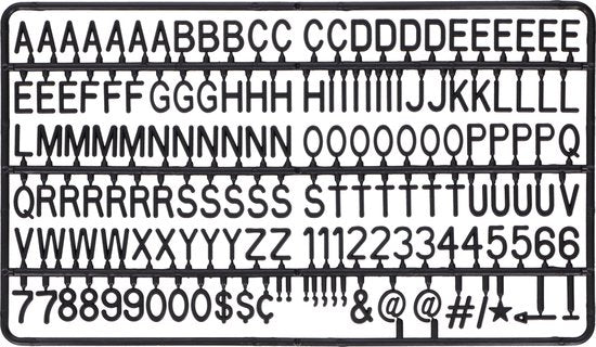 Grundig tableau mémo - 150 lettres - Feutre - LED - 30x30cm