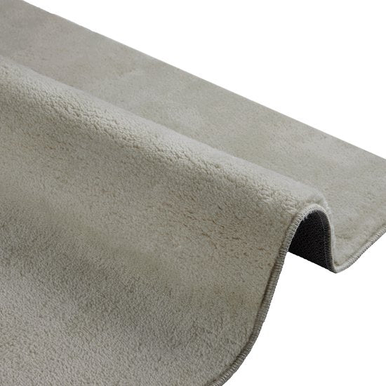 tectake® Tapis à poils courts - 120 x 170 cm - Sable - Tapis pour le salon, la chambre à coucher, la salle à manger - Facile d'entretien et lavable - Sous-couche antidérapante - Antiallergique - Diverses tailles et couleurs