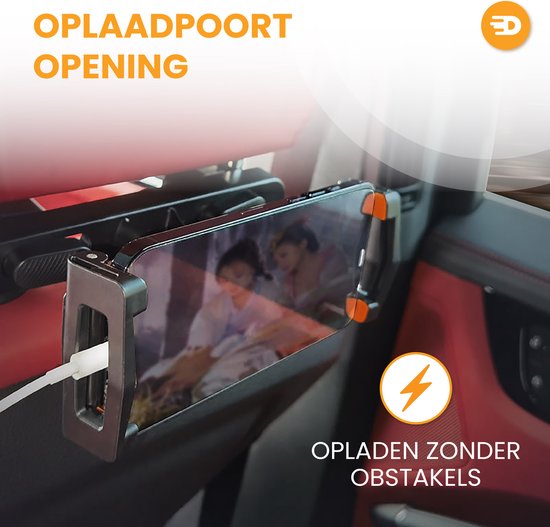 Porte-tablette de luxe pour voiture - Appui-tête - Rotation à 360 degrés - Convient pour tablette, téléphone et autres