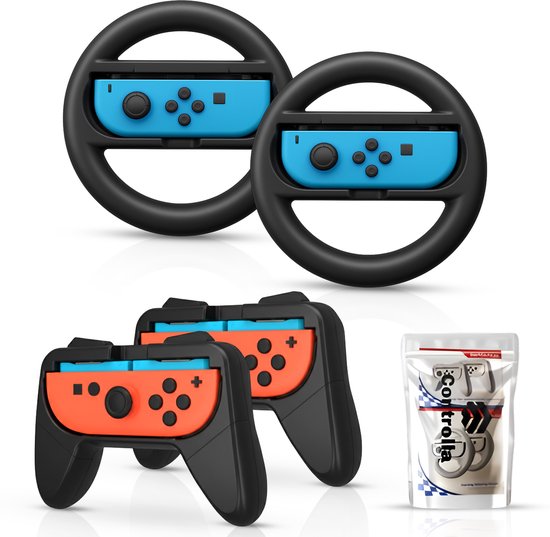 Controlla - Accessoires adaptés à la Nintendo Switch 2 - Jeu de poignées Joy Con pour Nintendo Switch 2 - Manette et volant