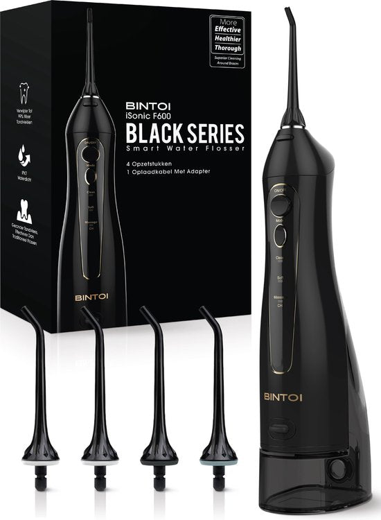 Bintoi® iSonic Black Series F600 - Fil dentaire - Appareils à fil dentaire - Irrigateur buccal