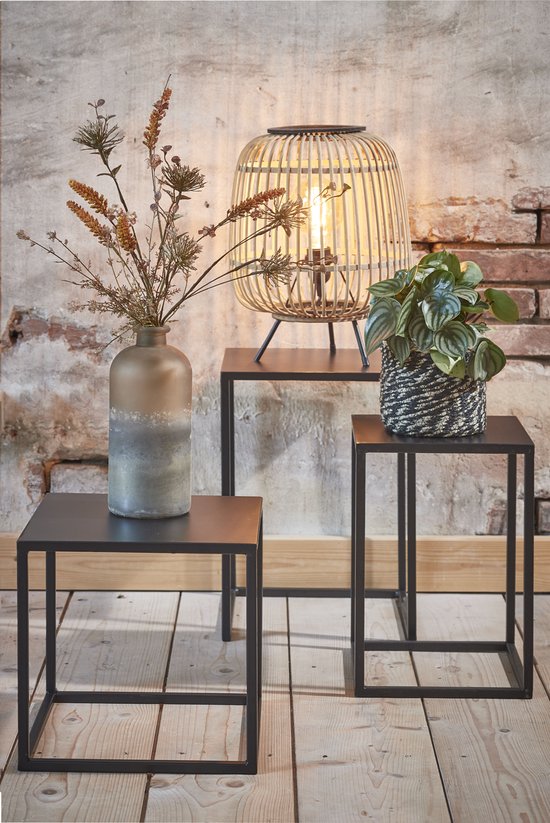 Lampe de table - Mica Decorations - H37 x Ø29 cm - Bambou - Marron clair