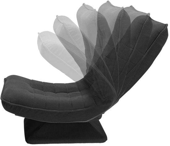 Fauteuil relax / Recliner Corsica - Velours côtelé - Gris foncé