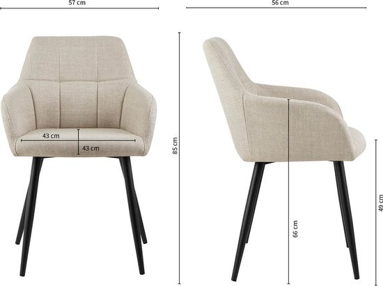 Chaise de salle à manger Kick Nova - beige