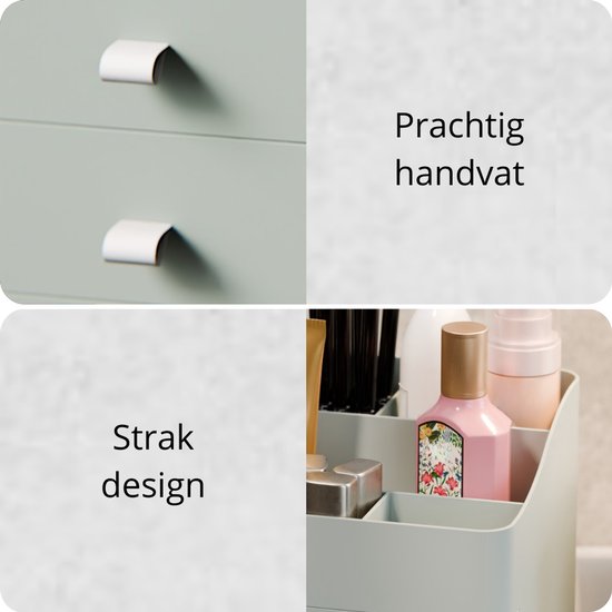 Organess - Organisateur de maquillage - Boîte de rangement - Organisateur de soins - Trousse de maquillage - Vert