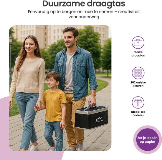 Gofun Twinmarkers 262 pcs - Adultes et enfants - Marqueurs - Marqueurs à alcool - Double pointe - Marqueurs