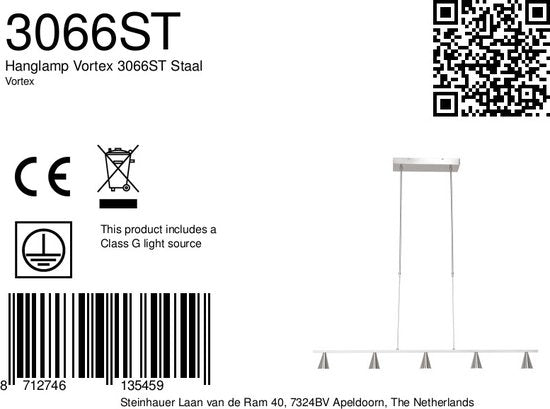 Steinhauer - lampe suspendue - Vortex - acier - métal - lampe design - LED - 3066ST