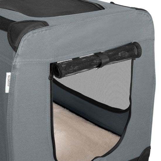Boîte de transport pliante pour chien / Banc Lassie XL - Gris - 56 x 81 x 58 cm
