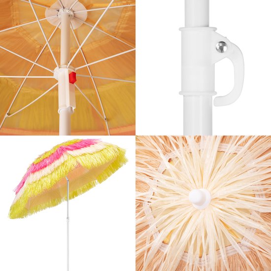 Kingsleeve Parasol Hawaii 160 cm - Inclinaison réglable - Multicolore