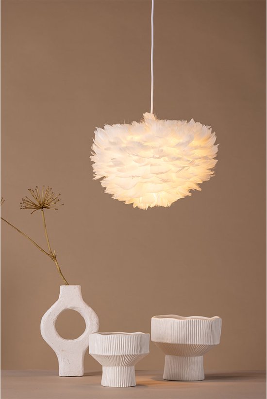 Lampe suspendue Nicola 35x35x20cm blanc