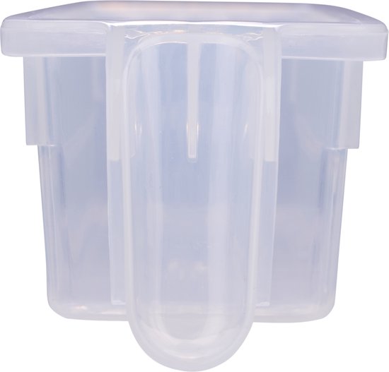 Organisateur de réfrigérateur 1.58L - 35 x 7.5 x 6 CM - Bac de rangement pour réfrigérateur avec poignée - Lavable au lave-vaisselle - Organiser le réfrigérateur et les placards de la cuisine - Plastique - Transparent