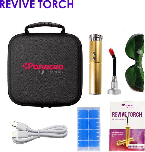 Panacea Red Light Therapy ReviveTorch Lampe portable de luminothérapie rouge