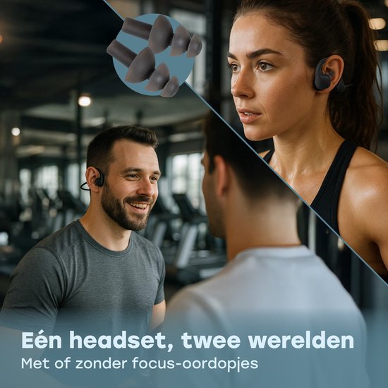 Audyn Bone G2 - Ecouteurs de sport - Ecouteurs à conduction osseuse - Bluetooth - Ecouteurs ouverts - Sans fil - Etanches - 8GB MP3