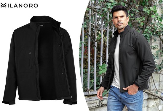 Milanoro - Veste coupe-vent et imperméable - Veste avec capuche - Gris clair - L