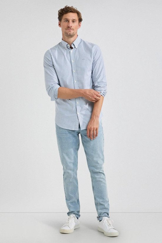 McGregor Shirt Oxford Great Stripe Mm999 6001 03 2100 Navy Hommes Taille - XL