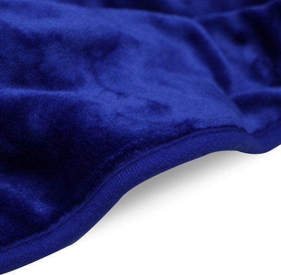 STAUS&BACH XXL Coussin chauffant électrique pour le cou, les épaules et le dos - 93x73 cm - 3 niveaux de chaleur - Coussin chauffant lavable - Coussin chauffant - Bleu foncé - WarmWrap