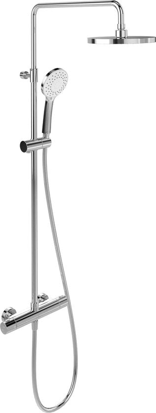 Colonne de douche 3 jets Villeroy & Boch, Universal Showers douchette 110 mm, avec mitigeur thermostatique, chrome