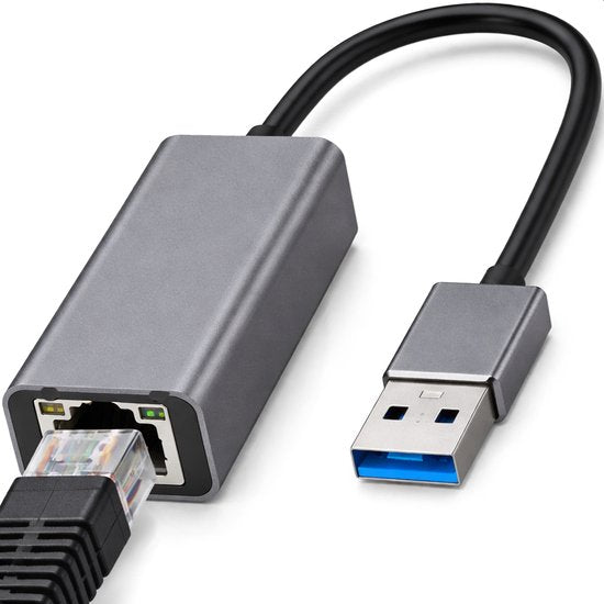 Skoov Ethernet Adapter USB A cable - USB A to Ethernet - Internet - Adaptateur réseau - 1000 Mbps - Gigabit