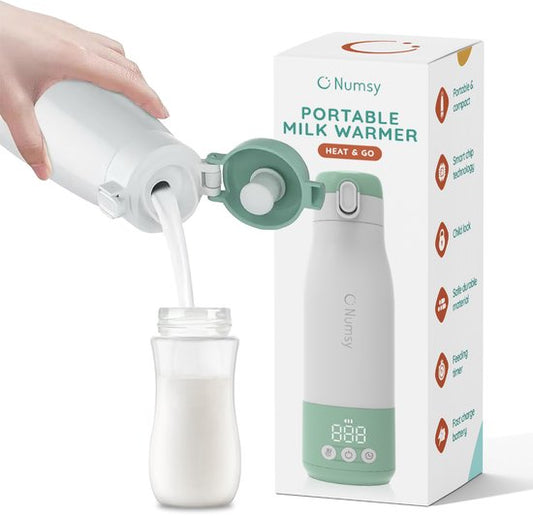 Chauffe biberon - Numsy - Thermos chauffant pour lait et eau - Sans fil - 350 ml