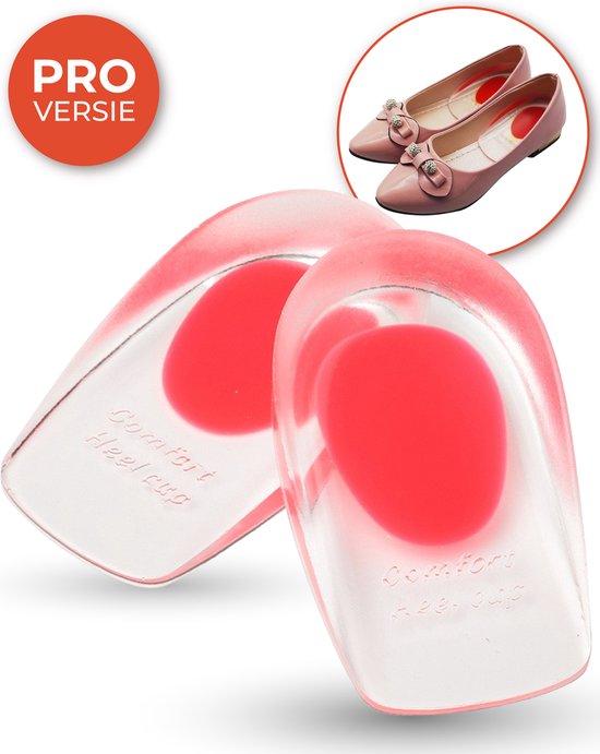Nuvance - Heel Spur Orthotics - Heel Protectors - Insoles - Heel Spur - 2 Pieces for Size 34-38 - Red