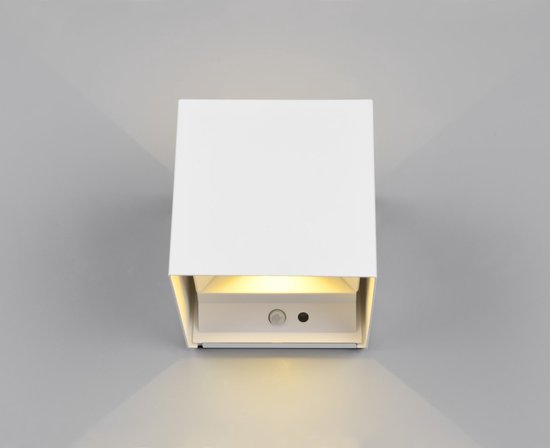 REALITY TALENT - Applique murale - Blanc mat - incl. 2x SMD 1W - Rechargeable - Sans fil - Détecteur de mouvement - Détecteur crépusculaire - Alimentation par batterie - Eclairage extérieur - IP44