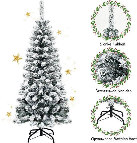 Coast Artificial Christmas Tree - White Snowy - AVEC Aiguilles PVC Premium - 135cm