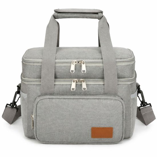 Ceruzo Cooler Bag 14L - Sac à lunch isotherme - Double compartiment - Gris-23 x 20 x 30 cm