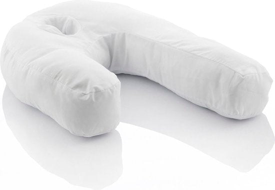 InnovaGoods Oreiller Relax Sleep - Oreiller ergonomique pour le corps - Oreiller en forme de U pour le sommeil latéral - 60% Polyester - Blanc