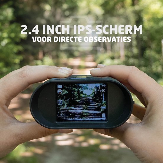 BREND BR-2242 Jumelles numériques - Vision nocturne 300 mètres - 4K - 40 mégapixels - écran IPS - zoom 10x - lampe de poche - carte SD incluse