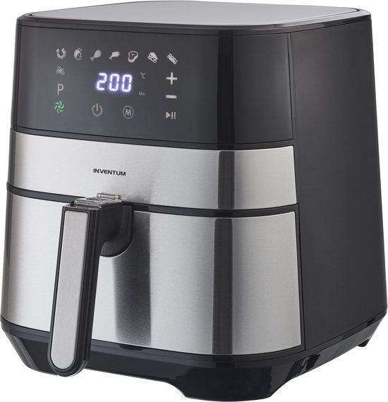 Inventum GF500HLD - Friteuse - Friteuse à air chaud - 5 litres - 80 à 200 degrés - Sans PFAS - 1700 watts - Noir/Argent - Best Buy Mars 2025