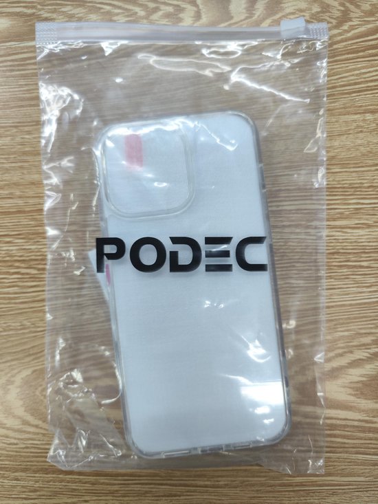 Podec Case Transparent - Bundle with 2x Screen Protector + 2x Camera Protector - Phone Case with Protective Glass - Case Transparent - Suit pour iPhone 14 pro max