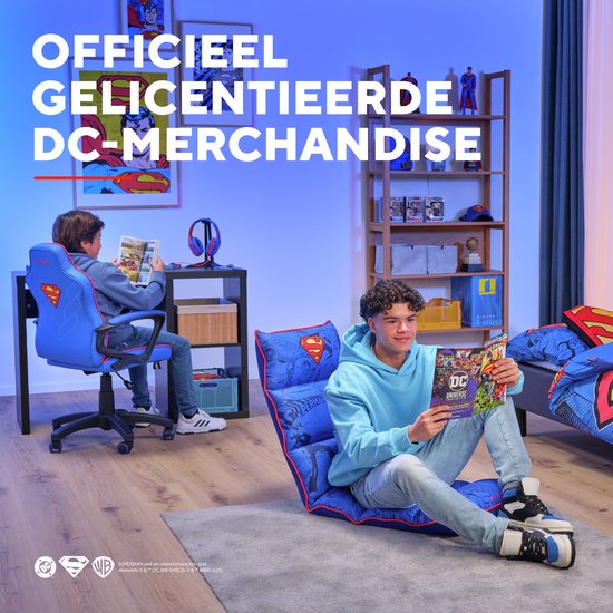 Trust GXT 718SM RAYZEE SUPERMAN - Chaise de jeu au sol - Pliable - Chaise souple - Superman