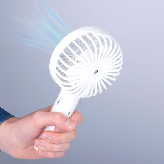 Lifetime Air Hand Fan - Ventilateur USB avec jet d'eau - 1200 mAh - Mini ventilateur avec jet d'eau - Blanc