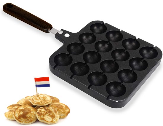 Levanda poffertjes pan cast iron - non-stick suitable for induction electric and gas