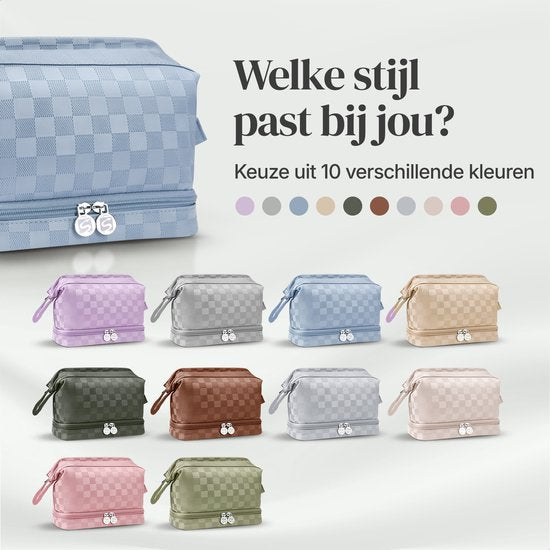 Skycases Travel Essentials - Trousse de toilette et de maquillage - Imperméable et compacte - Convient pour le voyage et l'usage quotidien - Unisexe - Bleu clair