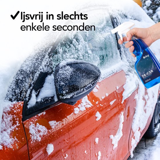 Brixy 3-Pack Antifreeze Spray - Dégivreur de pare-brise pour voiture - Spray dégivrant puissant - Dégivreur - Hiver - 3x 500ml
