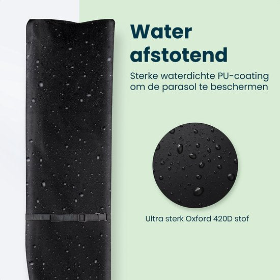 Housse de parasol pour parasol flottant et parasol sur pied - Jusqu'à 400cm - Housse de protection imperméable - Oxford 420D - Aide au montage incluse