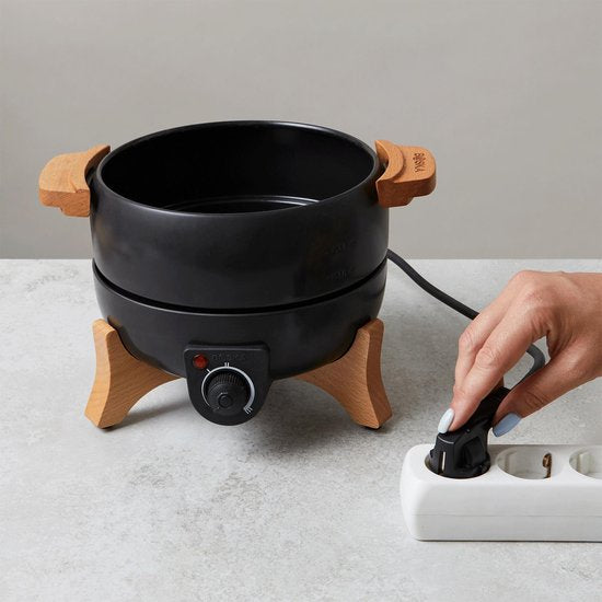 Set à fondue électrique Boska Party - 2.3L - Pour fondue au fromage, fondue au chocolat, fondue Hotpot et fondue au bouillon - Avec régulateur de température - noir
