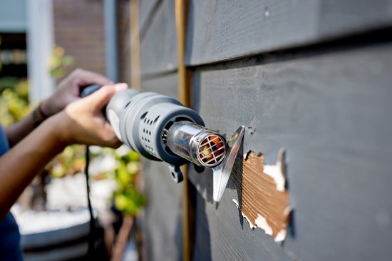 QLT Brûleur de mauvaises herbes électrique 3-en-1 - Allume-barbecue - Brûleur de peinture - 2000W - Avec 5 accessoires et roues