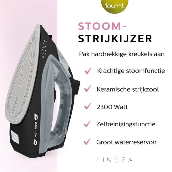Fer à vapeur Fineza avec générateur de vapeur - Fer à repasser - 2300W - Noir