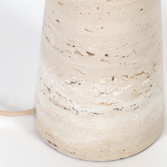 Anne Lighting - lampe à poser - Travino - crème - pierre - Ø 10cm - E27 - 4401CR