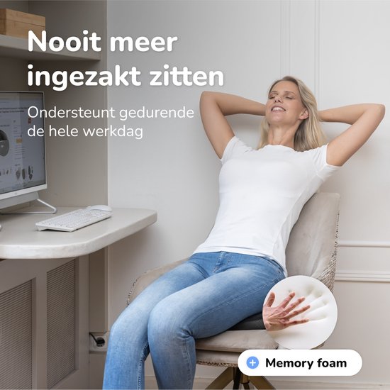 Coussin de siège orthopédique - Coussin en forme de beigne - Rebondissant - Ergonomique - Mousse à mémoire de forme - Pour voiture, chaise de bureau et canapé - Alyze