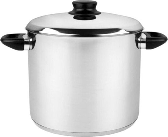 Autres marques Marmite à soupe 8L acier inoxydable/noir