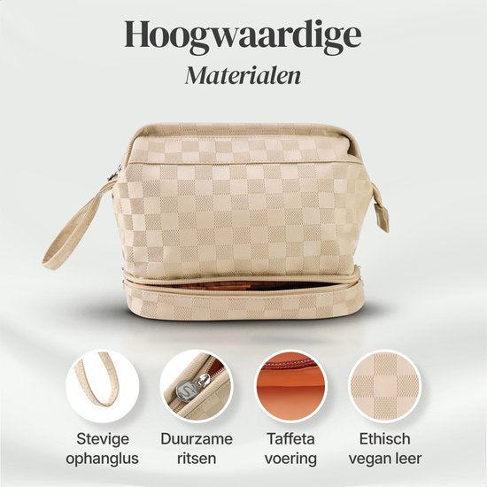 Skycases Travel Essentials - Trousse de toilette et de maquillage - Imperméable et compacte - Convient pour le voyage et l'usage quotidien - Unisexe - Or