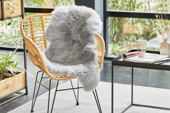 Lifa Living - Tapis en laine - Gris - 160 x 230 cm - 70% Laine et 30% Coton - Hauteur des poils 6 mm - Tissé