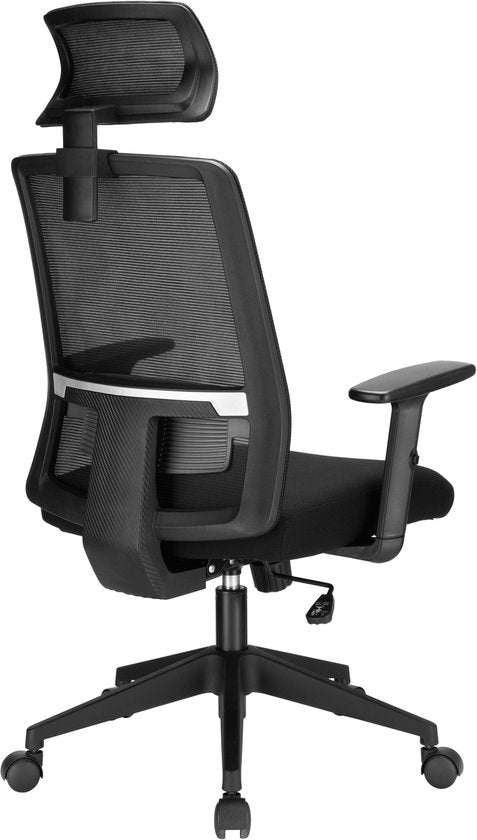 DMV - Chaise de bureau - Chaise de bureau ergonomique - Chaises de bureau pour adultes - Chaise de bureau ergonomique - Chaise de bureau - basculante - noire