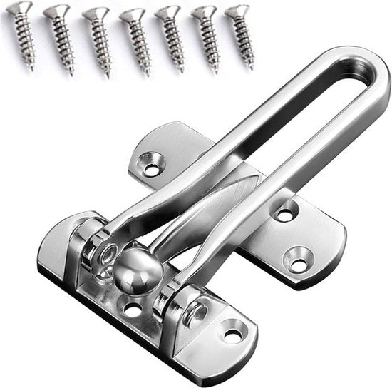Serrure pour porte intérieure - Argent - Serrures - Porte - Loquet - Serrure - Porte extérieure - WC - Sécurité - Luft